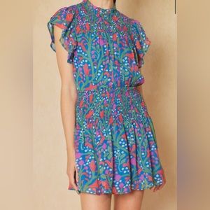 NWT Fun mini dress, high neck and elastic waist - Never worn!